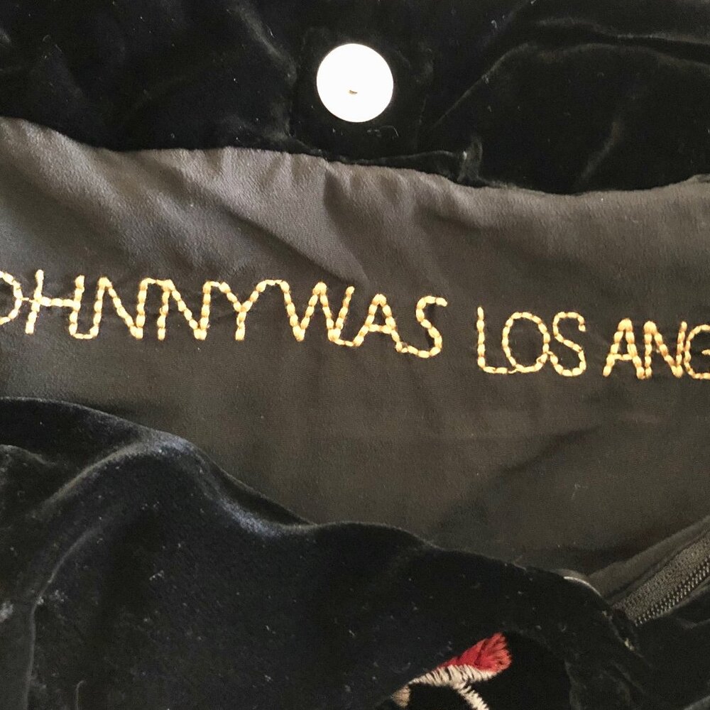 JOHNNY WAS ZWAZO BLACK KNOTTED VELVET BAG - Picture 4 of 8